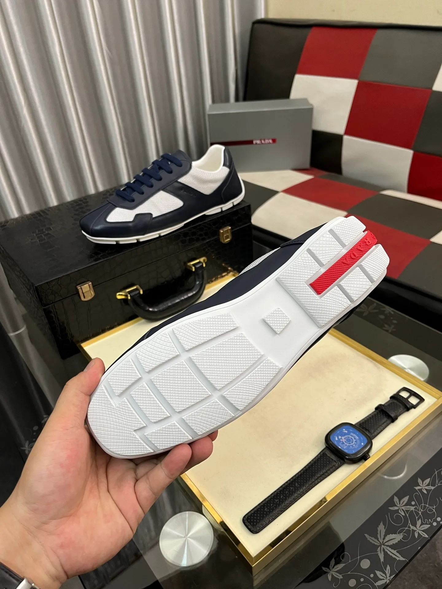 Men's men's shoes 💰458⌚️⌚️prada: new spring and summer casual shoes, sports sneakers, fabric: imported cowhide, lining: original lining, sole: original sole, size: 38-444️⃣colors available